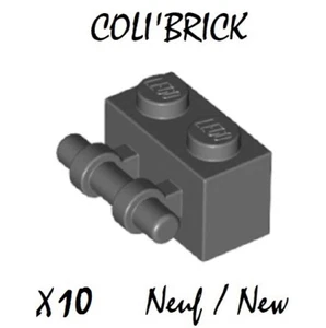Lego 30236 - 10x Brique Brick Modified 1x2 handle - Gris Dark bluish gray -Neuf - Picture 1 of 1