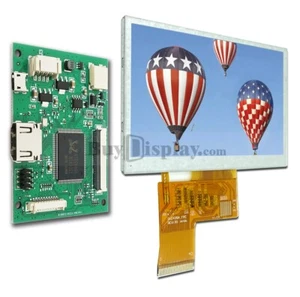 4 3" inch TFT LCD Display w/Small HDMI Driving/Controller Board for Raspberry PI - Picture 1 of 6