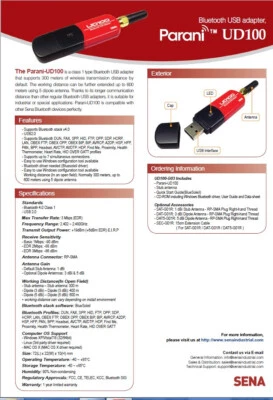 Sena Parani UD100-G03 Bluetooth USB adapter 1000 meters wireless distance + soft - Image 1 of 4