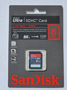 SanDisk Ultra SDHC Card - 8 GB Class 10 - Speed up to 30MB/s - NEW in package! - Picture 1 of 2