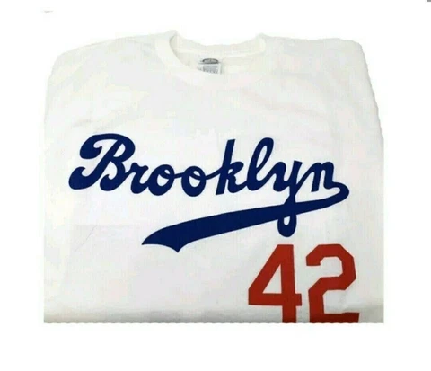 Brooklyn Dodgers Jackie Robinson #42 Jersey T-Shirt Adult L Officially Licensed Cover