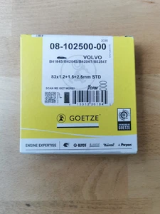 PISTON RINGS SET GOETZE ENGINE 08-102500-00 4PCS P STD FOR VOLVO 850,S70,V70 I - Picture 1 of 2