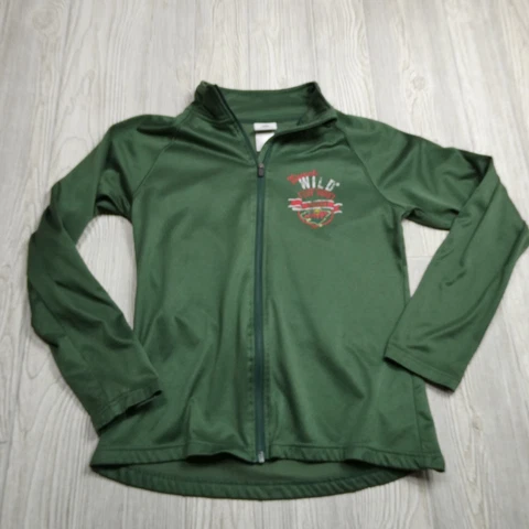Minnesota Wild Sweater Womens L Green Full Zip Sweatshirt Shirt Knights Apparel Cover