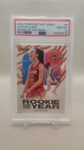CAITLIN CLARK ROOKIE CARD - 2024 PANINI INSTANT WNBA ROY PSA 10 GEM MT - Picture 1 of 2
