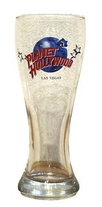 PLANET HOLLYWOOD - LAS VEGAS - 8.5" SOUVENIR PILSNER BEER GLASS Collectible - Picture 1 of 3