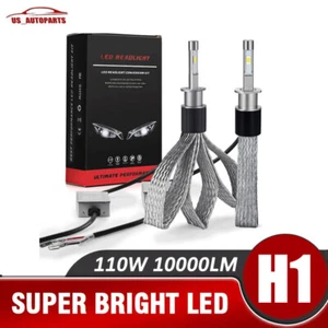 2x Fanless H1 Canbus LED Headlight Kit 12V Xenon White 6000K Bulb Super Bright - Picture 1 of 11