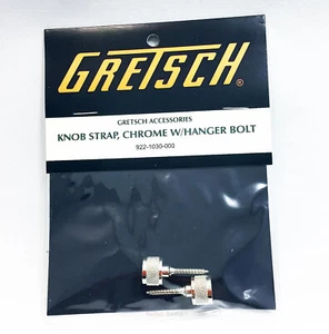 Genuine Gretsch Guitar Strap Button Knobs and Hanger Bolts, CHROME, Set of 2 - Picture 1 of 1