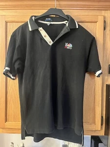Men’s Large Black MSNBC Short Sleeve Polo Shirt - Picture 1 of 3