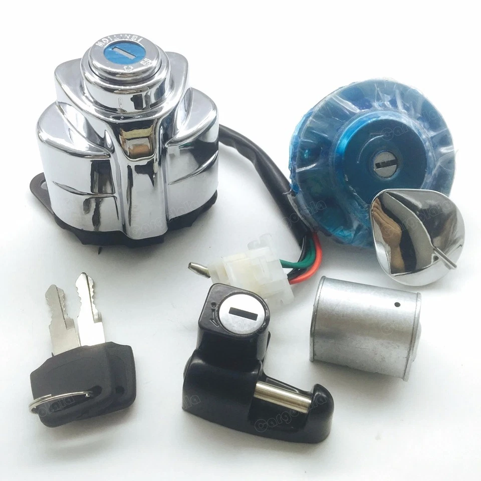 Juego de llaves de bloqueo de asiento interruptor de encendido tapa de gas combustible Honda Shadow ACE/VT750 VLX/VT600 Foto 1 de 4