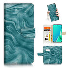 ( For Samsung S10+ / S10 Plus ) Flip Case Cover PB24315 Wave Design Green
