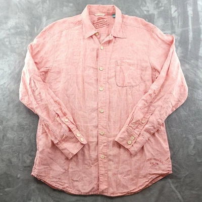Tommy Bahama Shirt Mens Large Pink 100% Linen Long Sleeve Button Front Relax - Image 1 of 4