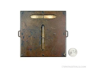 Unique & Awesome Mahogany & Brass Square Cross Test Level - Picture 1 of 5
