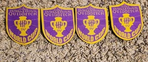 💥 4 Harry Potter 422nd International Quidditch World Cup Patch Lila - Bild 1 von 10