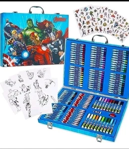 Marvel Avengers Art Case 130-Piece Large Crayon Colouring Set for Kids Gift Idea - Picture 1 of 3