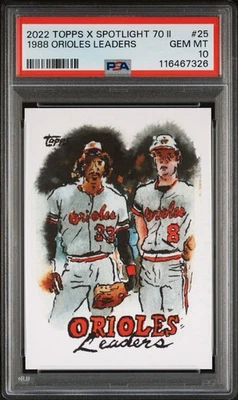 Murray / Ripken Jr PSA 10 💎 2022 Topps X Spotlight 70 II #25 - ORIOLES LEADERS - Image 1 of 3