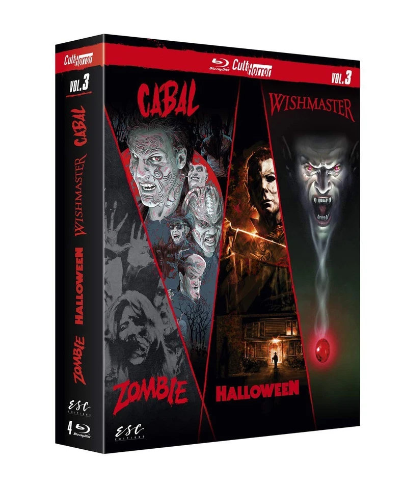CULT'HORROR VOL 3-Coffret 4 (Blu-ray) David Emge Jamie Lee Curtis John Carpenter - Image 1 of 1