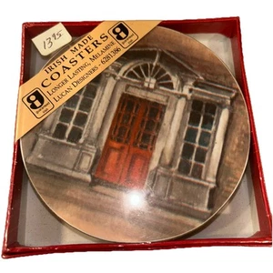 Lucan Designers Doors Of Ireland Vintage Melamine Coasters (4) Sealed In Box - Picture 1 of 5
