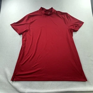 Nike Shirt Mens XL Red Tiger Woods TW Vapor Mock Neck Golf BQ6724 - Picture 1 of 10