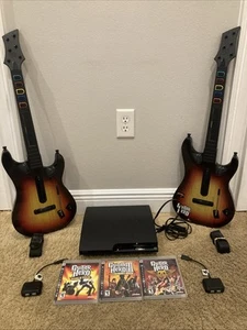 GUITAR HERO PS3 Bundle Guitar Console Dongle Games - Tested!! - Picture 1 of 17