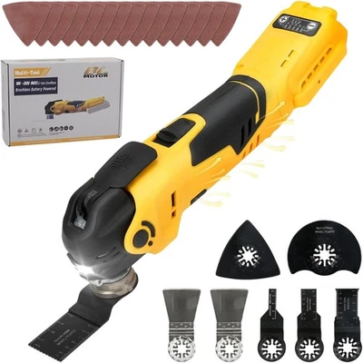 5 Speed For Dewalt XR DCB 18V 20V Battery Brushless Oscillating Multi Tool+LED - Image 1 of 4