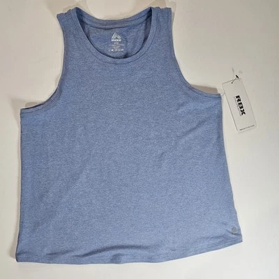 Camiseta sin mangas deportiva RBX para mujer mediana azul claro verano entrenamiento ropa deportiva top NUEVO Foto 1 de 4