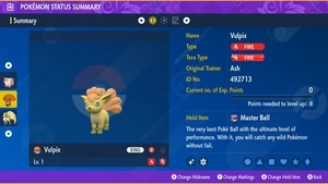 Pokemon Scarlet and Violet PSV - Shiny 6IV Vulpix - Picture 1 of 3