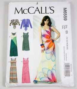 McCalls Pattern 6559 Misses Unlined Shrug Jacket & Maxi Dress Size 14-22 - Picture 1 of 3