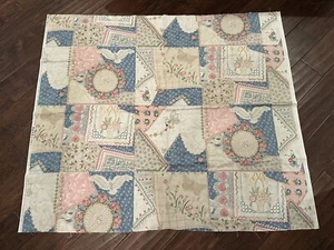 Daisy Kingdom Vintage Fabric 1849 Lines & Lace 44.5” X 39” Patchwork Shabby Chic - Picture 1 of 11