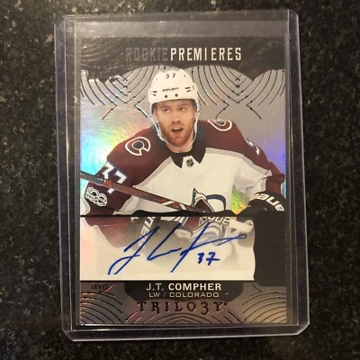 2017-18 J.T. Compher Trilogy Rookie Premieres Auto /35 Holofoil #125 RC - Image 1 of 4