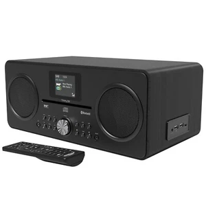 Altavoz FM DAB+ Radio CD Alarma Bluetooth - AZATOM Trinity D3 Negro Completo (R) - Imagen 1 de 8