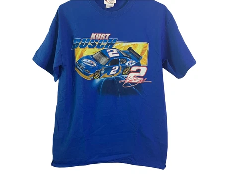 Kurt Busch Miller Lite NASCAR T Shirt Size Medium Cover