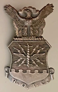 Vintage US AIR FORCE ROTC Service Cap Insignia Badge; Reserve Military Officer - Picture 1 of 2