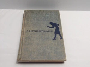 Vintage Nancy Drew Mystery Book, #32, The Scarlett Slipper Mystery, Blue Tweed - Imagen 1 de 7