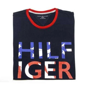 New Men's Tommy Hilfiger Printed Crew Neck T-shirt - Picture 1 of 4