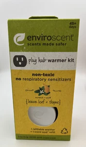 Enviroscent Plug Hub Warmer Kit, Lemon Leaf + Thyme, 0.51 oz Essential Oils - Picture 1 of 4