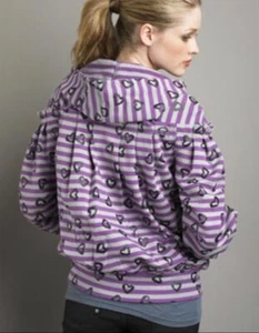 New MARC by MARC JACOBS $228 Heart Fleece Hoodie SMALL Zip Sweatshirt - Picture 1 of 10