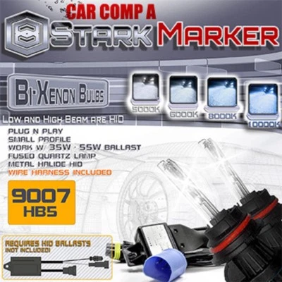 Stark 35W / 55W HID Bi Xenon Replacement Bulbs for Kit Dual Bulbs - 9007 HB5 - Image 1 of 4