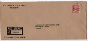 1942 New York NY STA P Prexie 18 cent registered Solo Use - Manchester Center VT - Picture 1 of 2
