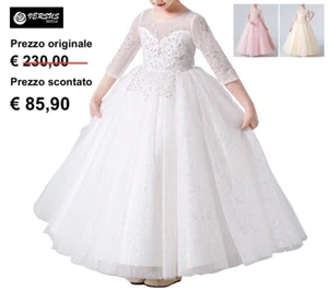 Dress Long Ceremony Bridesmaid Holy Communion Girl Party Maxi Dress COM056 - Picture 1 of 23