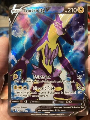 Pokémon TCG Toxtricity V Rebel Clash 182/192 Holo Full Art - Image 1 of 2