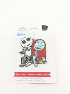 Hallmark Ornament Christmas Flat Metal Nightmare Before Jack Skellington Sally - Picture 1 of 4