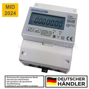 Schellcount3DM zweirichtungs LCD Stromzähler mit Lastanzeige, S0, RS485 Modbus - Bild 1 von 7