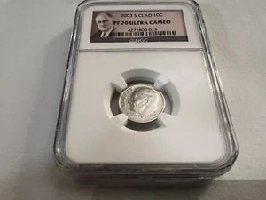 2003-S CLAD ROOSEVELT DIME NGC PF70 U.C. "PORTRAIT LABEL "TOP POP" - Picture 1 of 4
