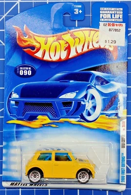 2000 Hot Wheels #090 Mini Cooper First Editions 30 of 36 Yellow 1:64 Scale NIP - Image 1 of 4