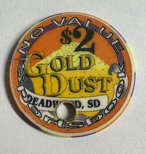 Gold Dust $2 Deadwood obsolete No Value Sportsbook variant Chipco - Picture 1 of 2