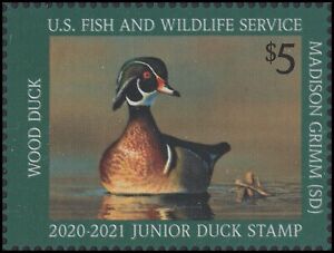 US JDS28 Junior Duck Wood duck single (1 stamp) MNH 2020-2021
