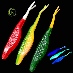 3x No Action Shad Bomber Gummifisch Gummiköder Köder V Schwanz Zander Drop Shot - Bild 1 von 1