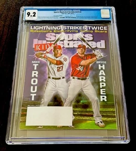 MIKE TROUT RARE HARPER SPORT ILLUSTRATED FOR KIDS COVER ROOKIE 2013 CGC 9.2 - Picture 1 of 3