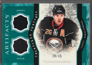 11/12 Artifacts Treasured Swatches Jersey Patch Thomas Vanek /35 TS-TV Sabres