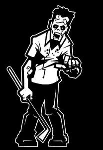 Golf Club Dad Zombie Walking Dead Family Vinyl Decal Sticker - Picture 1 of 1